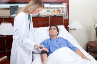 Patient having vitals checked by nurse: Smokedistrict Medical Marijuana & Cannabis Blog