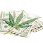 Pile of money with marijuana leaf: Smokedistrict Cannabis Blog